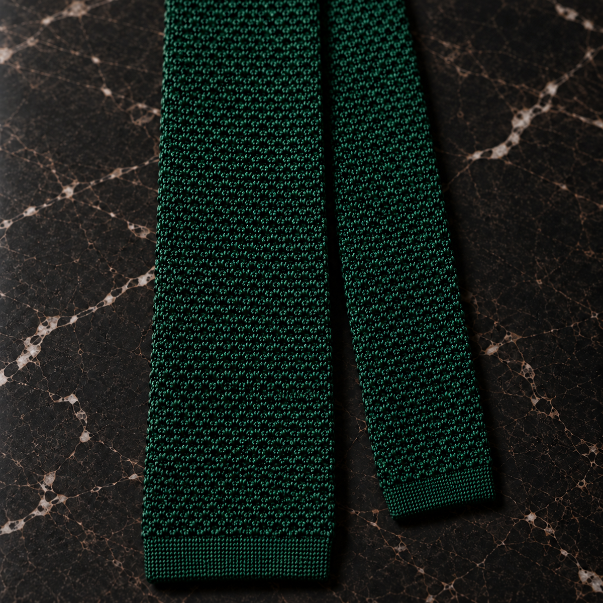 Silk Knit Tie — Country Club Green