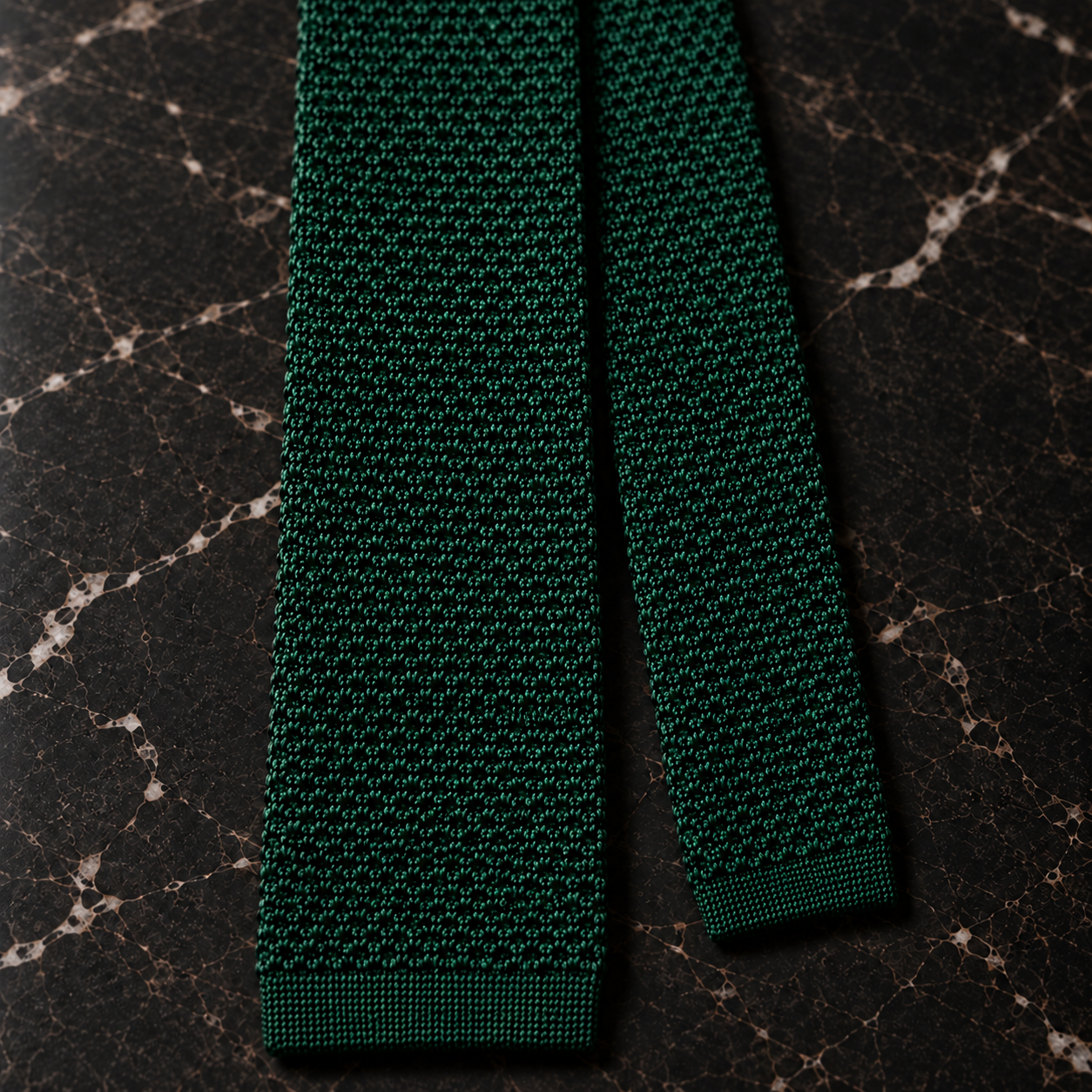 Silk Knit Tie — Country Club Green